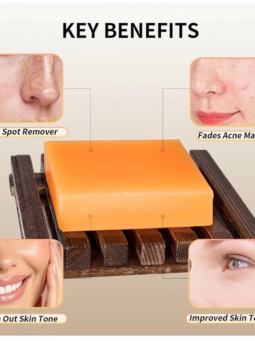 DukDukDay KOJIC ACID TURMERIC SOAP